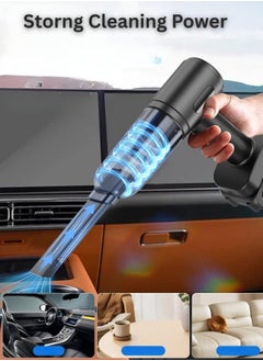MDHL Car Vacuum Cleaner Cordless, portable vacuum car vacuum cleaner portable 9000pa Electric wireless mini vacuum cleaner with 2 Speeds Adjustable, 6000mAh rechargeable Battery Dust Collector for Car vacuum cleaner small Home Office  - Image 5