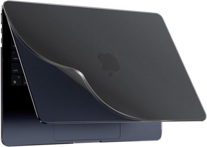BlueSwan حافظة متوافقة مع MacBook Air 15 بوصة M5 M4 M3 M2 A3448 A3241 A3114 A2941، التي تم إصدارها في 2026 و2025-2023، غلاف حماية PP خارجي مقاوم للتشقق ومضاد لبصمات الأصابع لجهاز Mac 15.3 بوصة، أسود غير لامع - Image 1