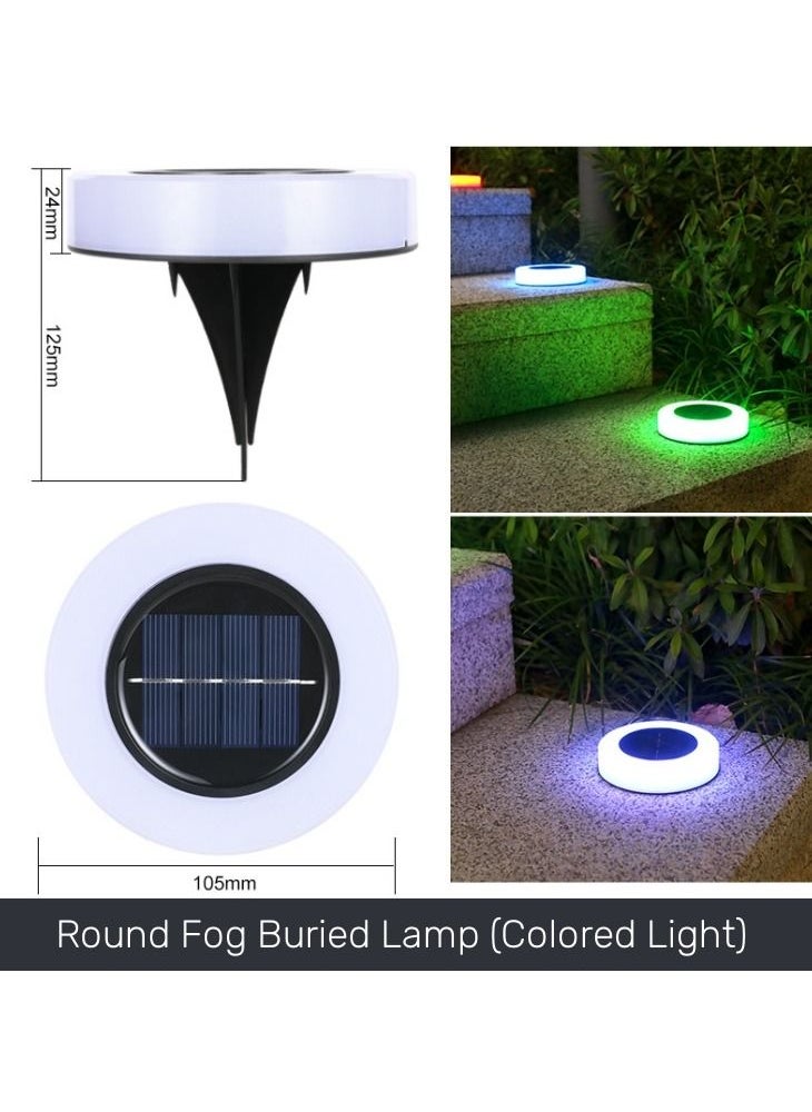 WAOKN Outdoor Solar Lawn Lamp New Type Garden Solar Lamp LED Buried Lamp Landscape Lamp Solar Circular Fog Surface Buried Lamp Color Light  - Image 2
