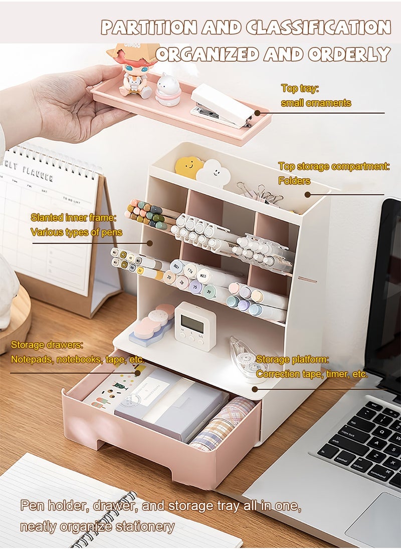 Kidle Office Storage Supplies Desk Organizer, Desk Organizer, Multifunctional Pen Holder, Storage Rack for School, Home, Office and Art Supplies  - Image 3