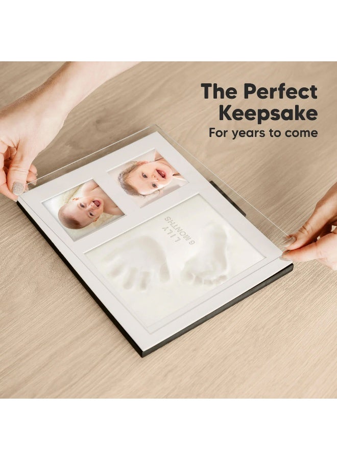 KeaBabies Baby Handprint & Footprint Frame, Nursery Décor, Ash Wood - Image 1