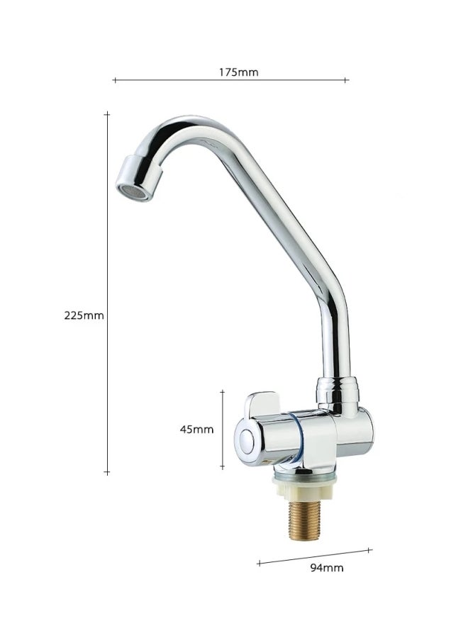 Loquat Foldable Faucet Silver 33x17.3x7.5centimeter - Image 4