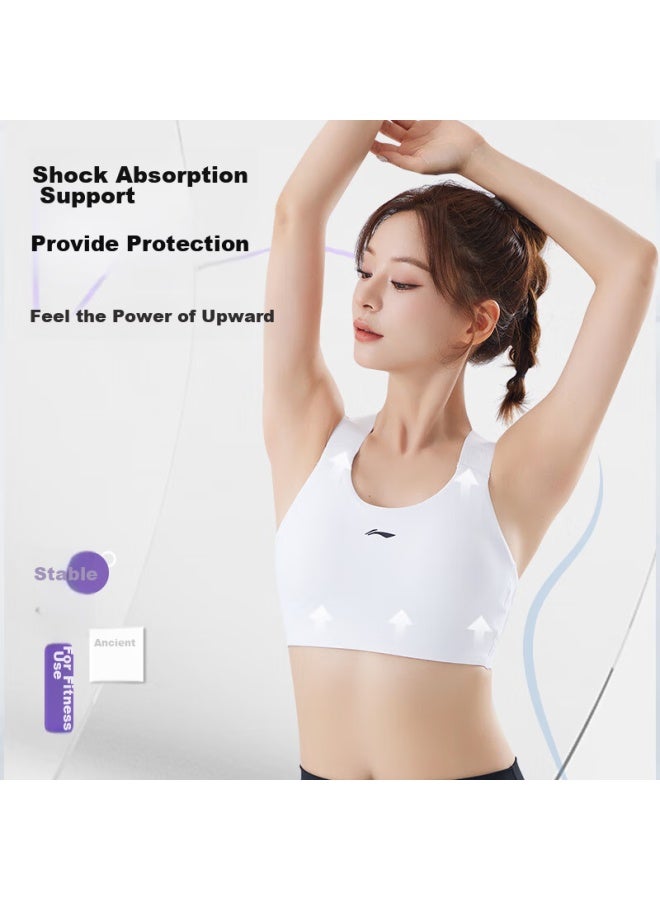 Li-Ning Li-ning Women's Sports Bra, Yoga Fitness Bra, Medium Support, Quick-drying, Breathable Vest For Running, Cloud Purple, Xl  - Image 4