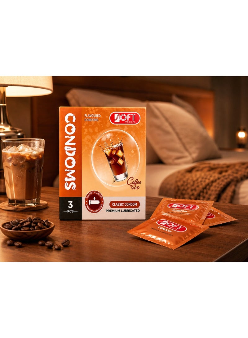 SOFT Medical Cola Flavoured Condoms – Classic Premium Lubricated, 3 Pieces, Adult Personal Use - Image 3