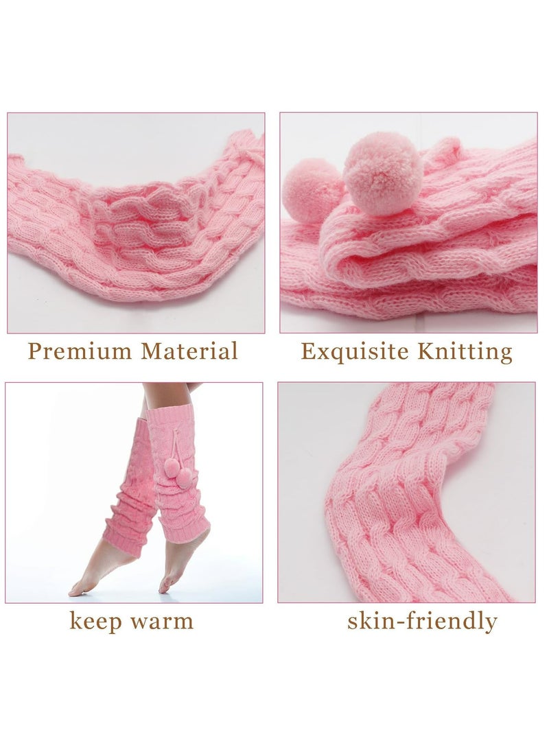 Oasisgalore - 3 Pairs Kawaii Leg Warmers, Knitted Loose Socks Knee Thigh High Leg Warmers - Image 1