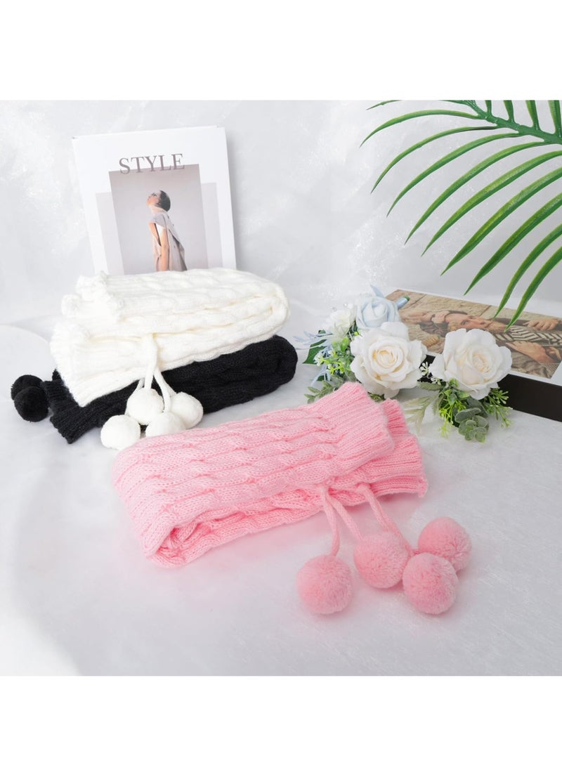 Oasisgalore - 3 Pairs Kawaii Leg Warmers, Knitted Loose Socks Knee Thigh High Leg Warmers - Image 1