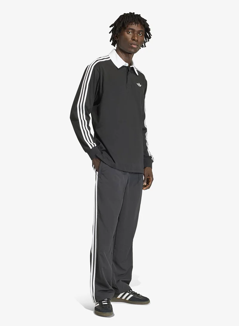 Adidas Originals BLACK 3-Stripes Rugby Polo for Men | Best Price UAE