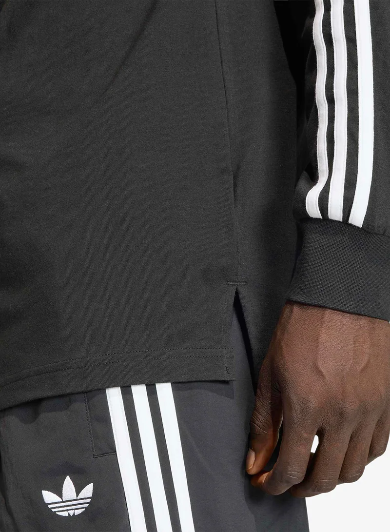 Adidas Originals BLACK 3-Stripes Rugby Polo for Men | Best Price UAE