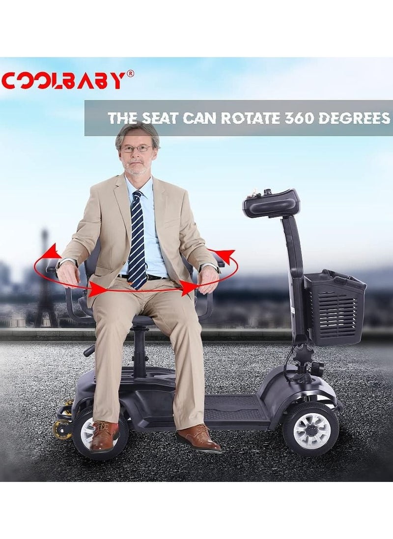 Cool Baby Style - 4-Wheel Electric Folding Scooter Portable Electric Wheelchair Scooter for Adults and Seniors Maximum Load 190KG - Image 1