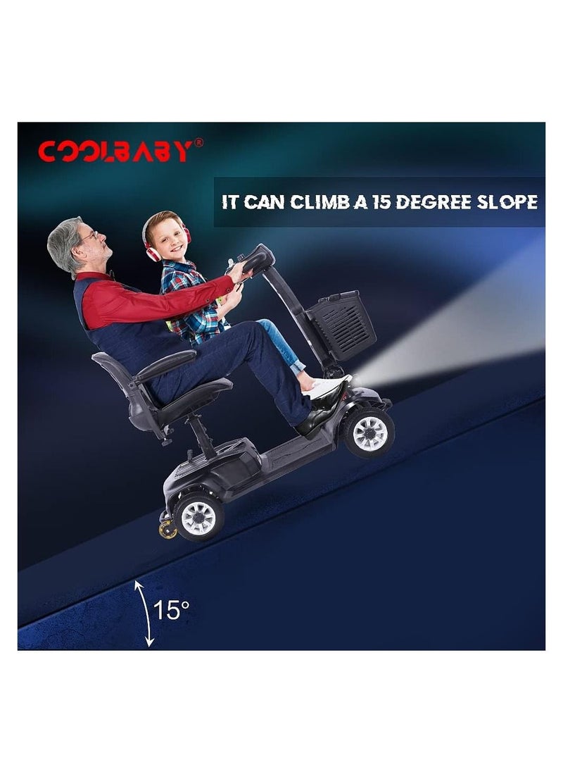 Cool Baby Style - 4-Wheel Electric Folding Scooter Portable Electric Wheelchair Scooter for Adults and Seniors Maximum Load 190KG - Image 1
