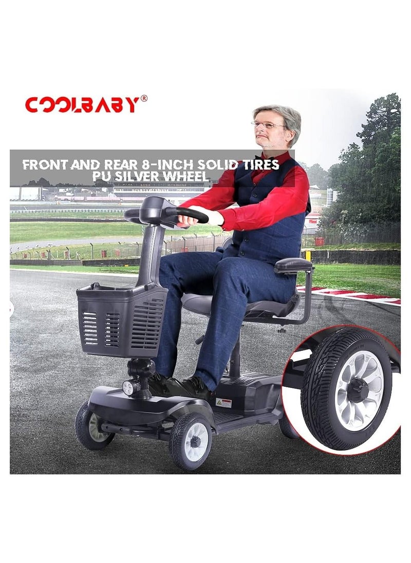 Cool Baby Style - 4-Wheel Electric Folding Scooter Portable Electric Wheelchair Scooter for Adults and Seniors Maximum Load 190KG - Image 1