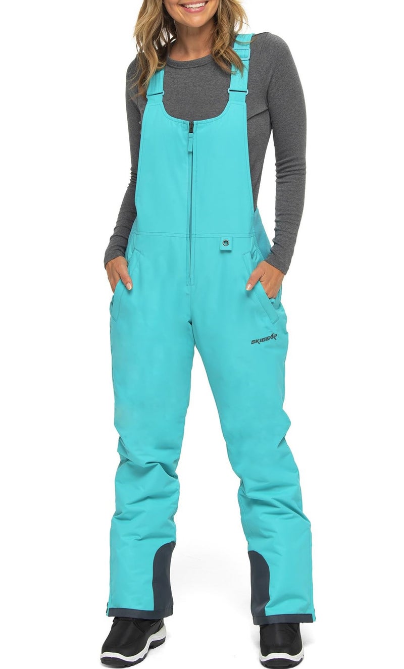 SkiGear Women's Essential Insulated Bib Overalls, Bluebird, X-Small