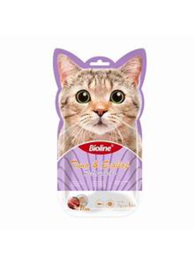 Bioline Cat Treats Healthy Protein Snack Tuna & Scallop Flavor 5x15g