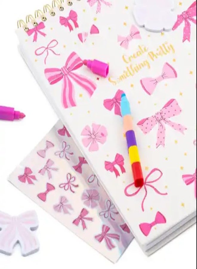 VOTUM Sketch Book: Personalized Artist Sketchbook: Sketching, Drawing and Creative Doodling. Notebook and Sketchbook to Draw and Journal with Stickers and Markers (Bows) - Image 4