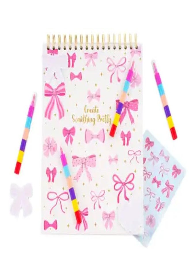 VOTUM Sketch Book: Personalized Artist Sketchbook: Sketching, Drawing and Creative Doodling. Notebook and Sketchbook to Draw and Journal with Stickers and Markers (Bows) - Image 3