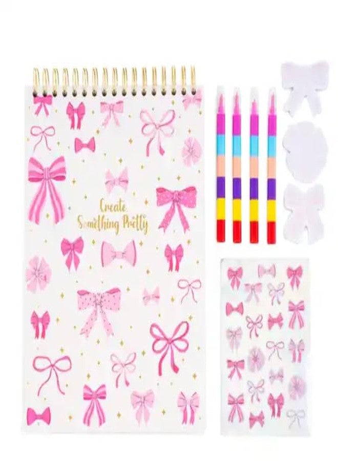 VOTUM Sketch Book: Personalized Artist Sketchbook: Sketching, Drawing and Creative Doodling. Notebook and Sketchbook to Draw and Journal with Stickers and Markers (Bows) - Image 1