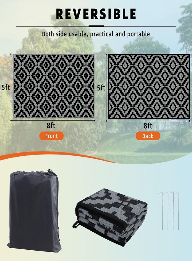 Favoyard سجادة خارجية من فافويارد، مقاس 5×8 قدم، مقاومة للماء، قابلة للاستخدام على الوجهين، مصنوعة من القش البلاستيكي، مثالية لتزيين الفناء الخارجي، مناسبة للتخييم، مناسبة للشرفات، والباحات، وحمامات السباحة، والحدائق الخلفية، والنزهات، والشواطئ، وأبواب الكرفانات. - Image 2