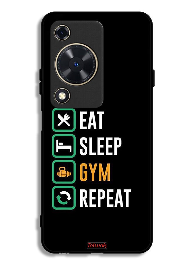 Tolwak Huawei Nova Y72S Protective Case Cover Eat Sleep Gym Repeat