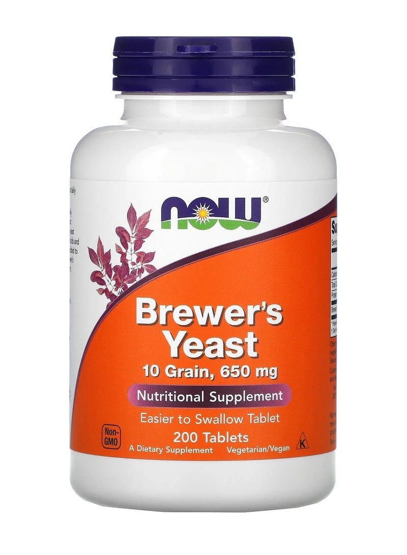 Now Foods Brewer's Yeast 650 mg 200 Tablets