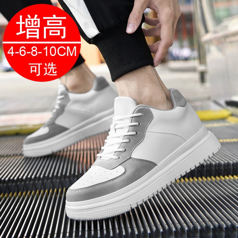 Invisible Inner Heightening Men'S Shoes 8Cm Board Shoes Heightening Shoes Fly Woven Mesh Casual White Shoes Sneaker 6 - Image 5