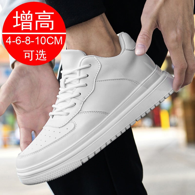 Invisible Inner Heightening Men'S Shoes 8Cm Board Shoes Heightening Shoes Fly Woven Mesh Casual White Shoes Sneaker 6 - Image 3