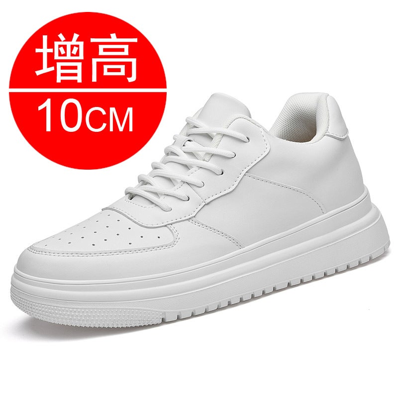 Invisible Inner Heightening Men'S Shoes 8Cm Board Shoes Heightening Shoes Fly Woven Mesh Casual White Shoes Sneaker 6 - Image 1
