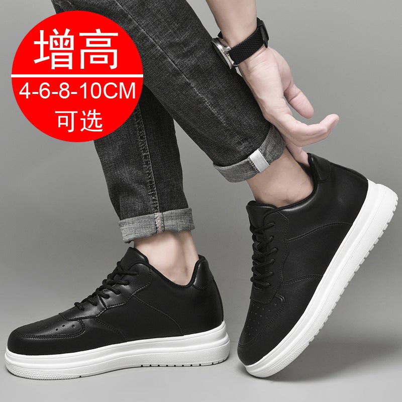 Invisible Inner Heightening Men'S Shoes 8Cm Board Shoes Heightening Shoes Fly Woven Mesh Casual White Shoes Sneaker 6 - Image 4