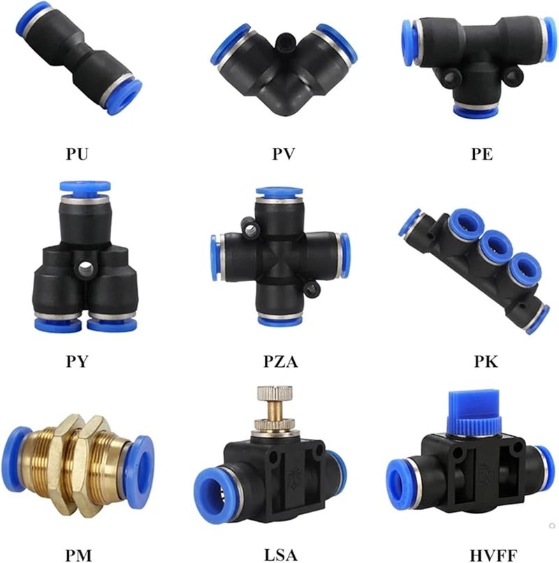 LSA Color 4mm Size 100PCS Air Quick Connect Fittings Pneumatic Water Push In Hose Tube Pipe Connector - Image 3