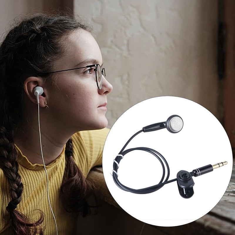 Single Side 3.5mm In Ear Earphones White 90cm Corded Headset for MP3 MP4 Mobile Phone Notebook - Image 3