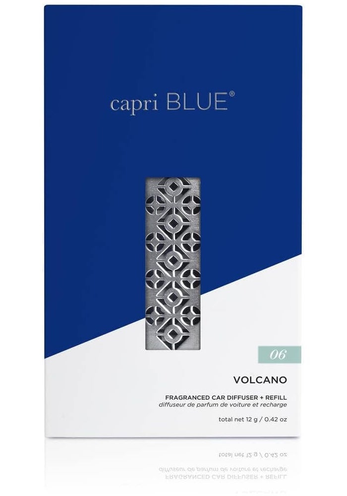 Capri Blue Volcano Fragranced Car Diffuser with Refills  Volcano Car Air Freshener Diffuser  Includes Tropical Fruit Scented Refills - Image 1
