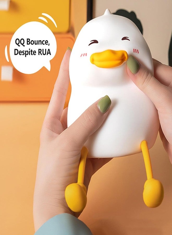 BuntyChiku Night Lamp for Bedroom | Touch Control Silicone Lamp with 7-Colour Changing Light | USB Rechargeable Bedside Girls & Boys | Warm White Diwali Decoration Light | Christmas Gift (Duck) - Image 3