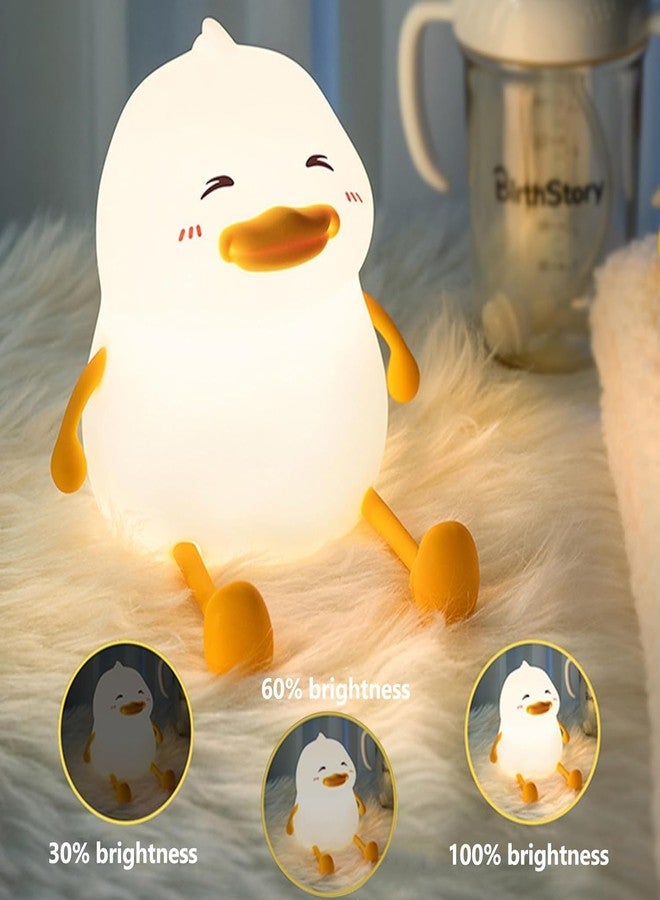BuntyChiku Night Lamp for Bedroom | Touch Control Silicone Lamp with 7-Colour Changing Light | USB Rechargeable Bedside Girls & Boys | Warm White Diwali Decoration Light | Christmas Gift (Duck) - Image 2