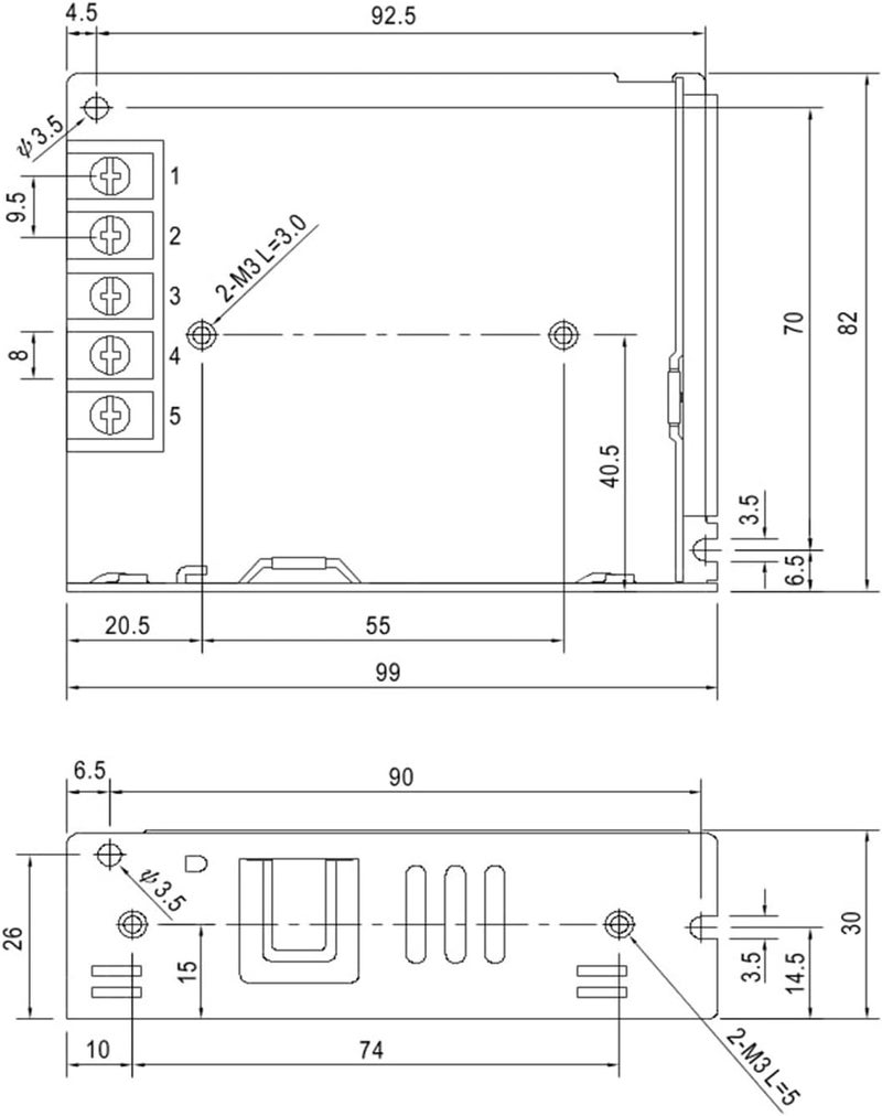 LRS-50-36 AC-DC Power Supply 36V - Image 3