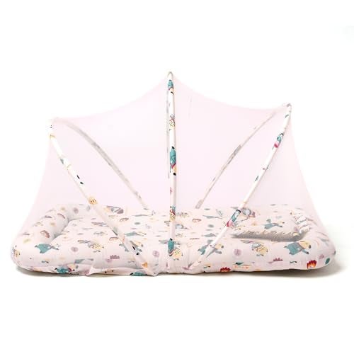 TIDY SLEEP Mosquito Net Bedding for Baby | Baby Gadda for New Born| 0Months+ | Size:90x65Cm | (Our Mission) - Image 1