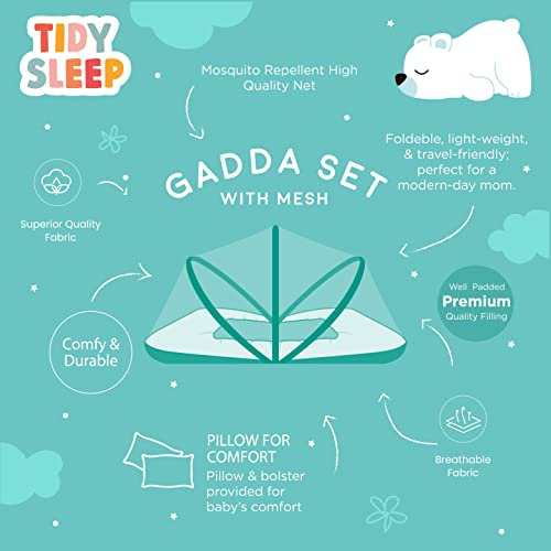 TIDY SLEEP Mosquito Net Bedding for Baby | Baby Gadda for New Born| 0Months+ | Size:90x65Cm | (Our Mission) - Image 5