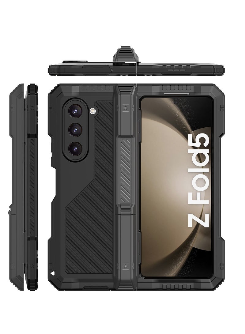 general Case for Samsung Galaxy Z Fold 5 Case with Kickstand & Hinge Protection , Shockproof Heavy Duty Rugged Stand Phone Cover Case for Galaxy Z Fold 5 Phone Case - Image 1