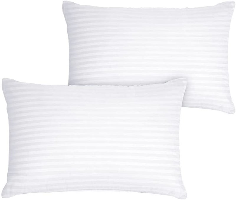 TIQH Cooling Touch Hotel Quality, for Back, Stomach or Side Sleepers Sleeping Striped Pillows -Set of 2 - Image 2