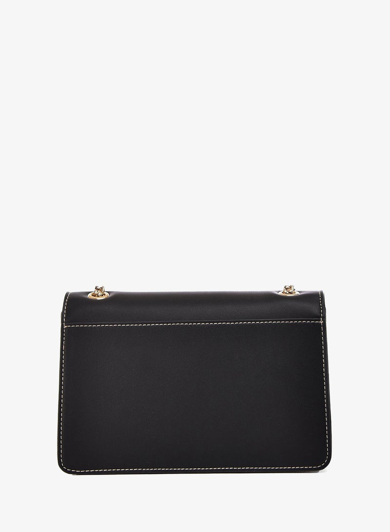 KANELLI Leather hand bag in contrasting colors from Kanelli \ black - Image 4