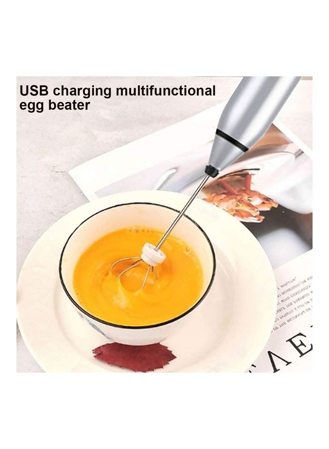 NIBEMINENT 3-Piece Milk Frother And Whisk Set Silver - Image 3