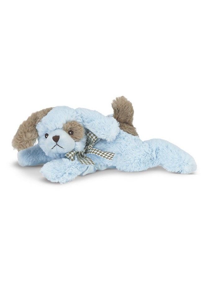 Bearington Collection - Bearington Baby Lil' Waggles Plush Stuffed Animal Blue Puppy With Rattle 8 Inches - Image 1