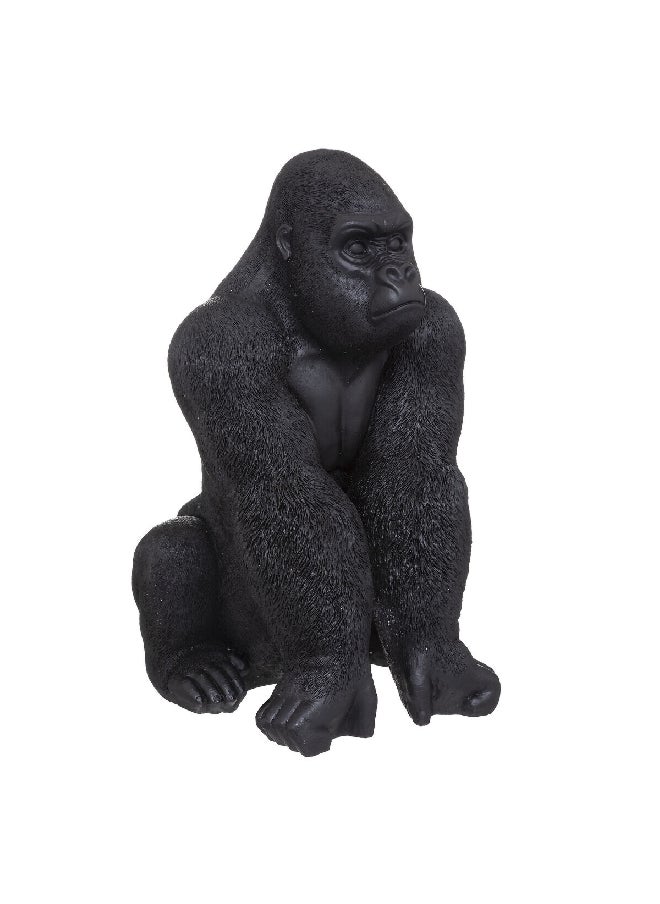 atmosphera Decorative Water-Resistant Polyresin Gorilla Statue Black 67.8 x 45.5 x 40.3 cm 185995  - Image 1