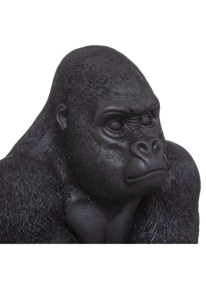 atmosphera Decorative Water-Resistant Polyresin Gorilla Statue Black 67.8 x 45.5 x 40.3 cm 185995  - Image 2