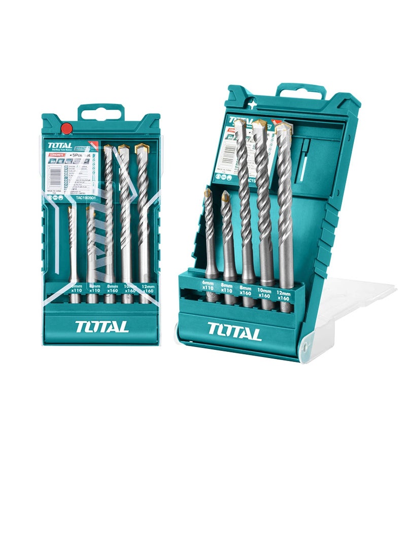 Total SDS Plus Hammer Drill Bit Set 5 Pieces - Image 1