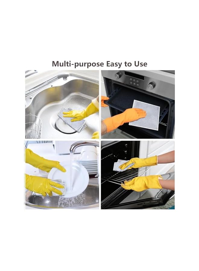 promass Wire Dishwashing Rags - 10pcs Silver Wire Kitchen Cloths for Wet & Dry, Non-Scratch, Multipurpose Cleaning Cloths - Image 3