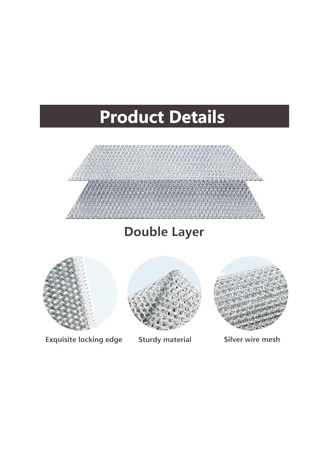 promass Wire Dishwashing Rags - 10pcs Silver Wire Kitchen Cloths for Wet & Dry, Non-Scratch, Multipurpose Cleaning Cloths - Image 5