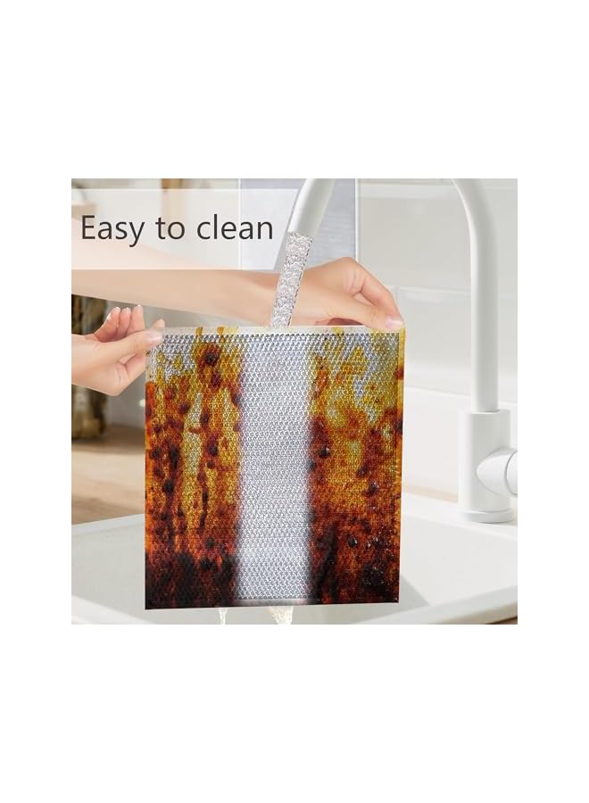 promass Wire Dishwashing Rags - 10pcs Silver Wire Kitchen Cloths for Wet & Dry, Non-Scratch, Multipurpose Cleaning Cloths - Image 4