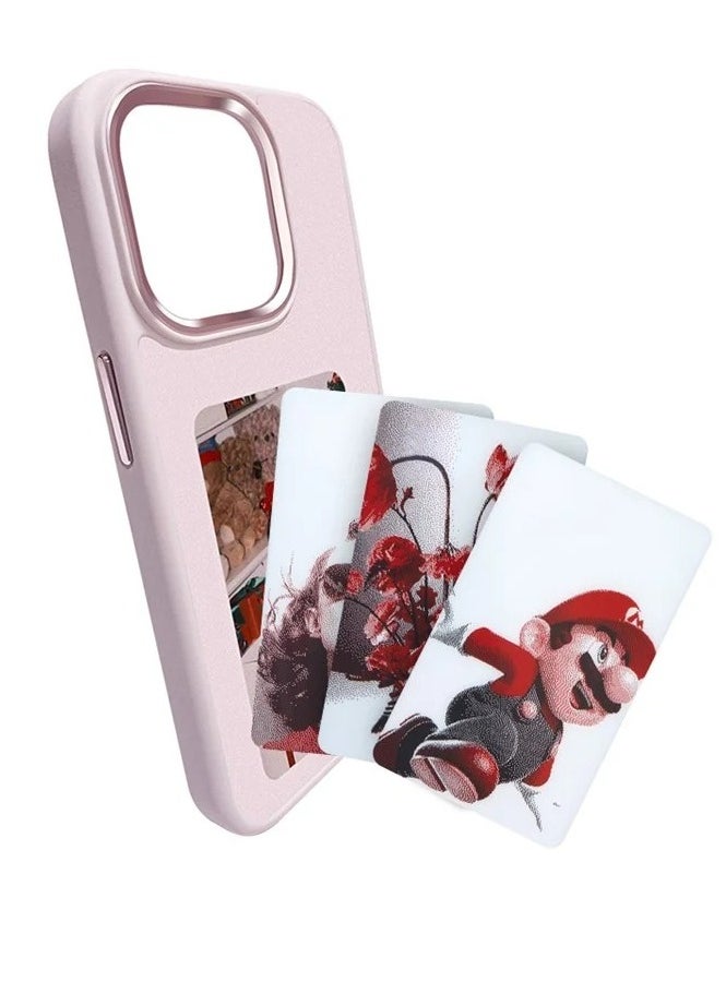 Generic - Smart NFC Ink Phone Case Compatible for iPhone 15 Pro , Customizable E-Ink Screen DIY Images Long-Lasting Display Fast Transmission (Pink) - Image 1