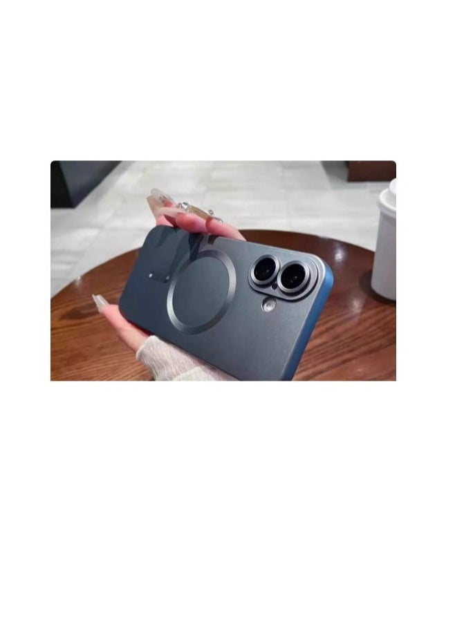 Generic - Phone Case for iPhone 14 max Magnetic Case [Adaptation with Magsafe] Matte Luxury Soft Metallic Luster Design for iPhone 14 max with Camera Protector-Grey - Image 1