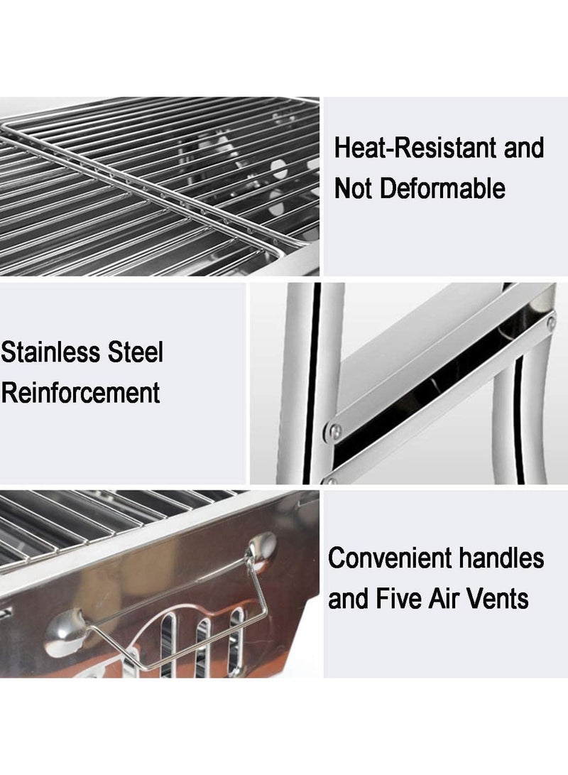 إي وورلد شواية شواء غير قابلة للصدأ قائمة بذاتها قابلة للطي محمولة للتخييم والطبخ وشواية للسفر. - Image 4