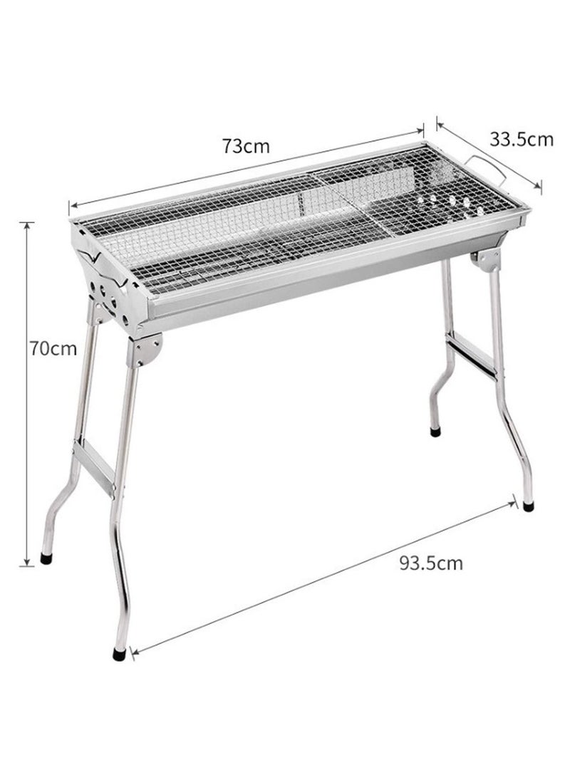 إي وورلد شواية شواء غير قابلة للصدأ قائمة بذاتها قابلة للطي محمولة للتخييم والطبخ وشواية للسفر. - Image 2